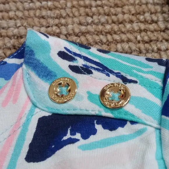 Lilly Pulitzer girls youth dress, XL 12-14, Blue, Pink, White - Picture 4 of 6